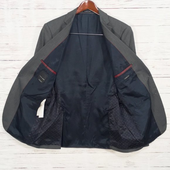 Zara • Tailored Fit Suit Blazer Jacket - Picture 10 of 12